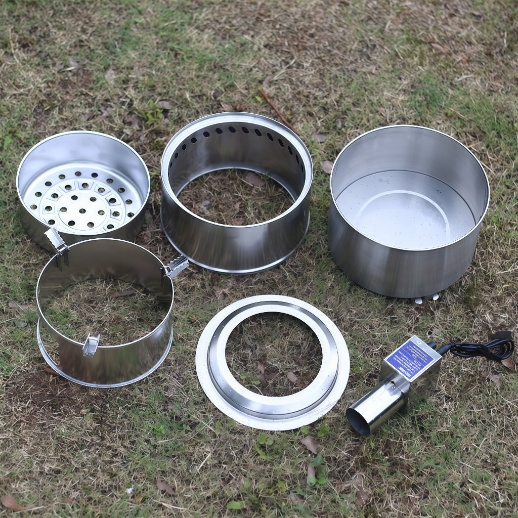 Portable Folding Camping Wood Stove – Easy to Ignite, Smokeless Burning, with Storage Bag