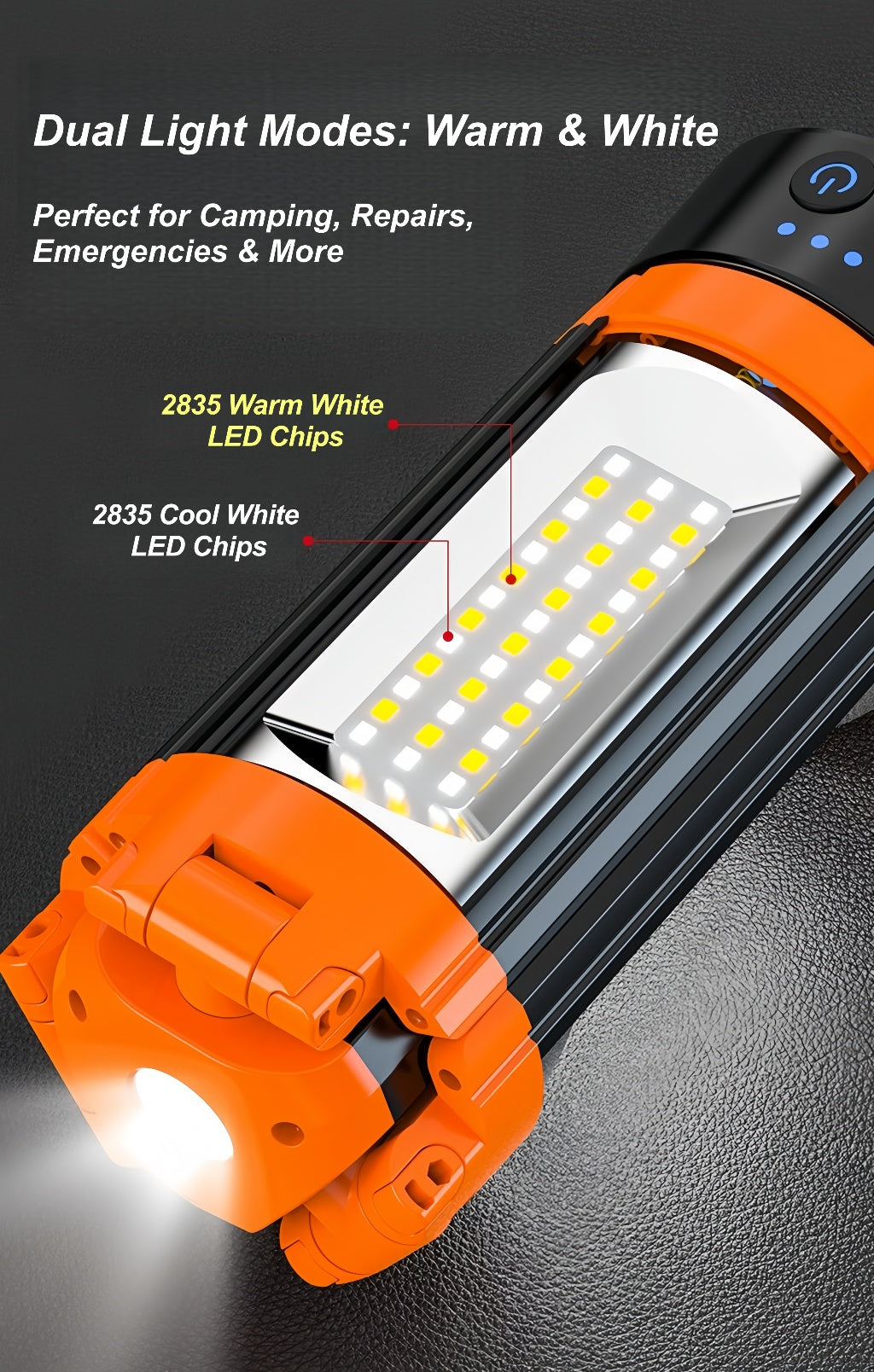 Multifunctional Camping Lantern with Tripod Stand, 9000mAh Power Bank, Magnetic Base & Dual Light Modes