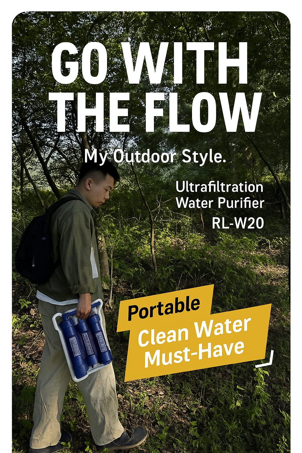 Meena Outdoor Hand Pump Water Filter β Portable Survival Purifier with PP Cotton, Carbon & Ultrafiltration β 1.5L/min Flow, 3000L Capacity, Camping & Emergency Use