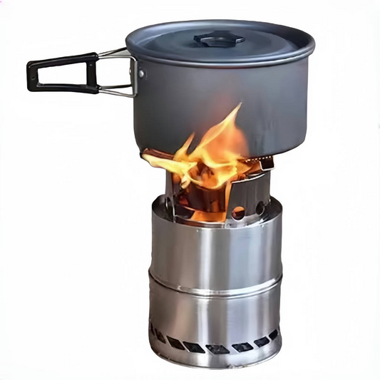 Portable Folding Camping Wood Stove – Easy to Ignite, Smokeless Burning, with Storage Bag